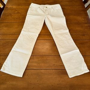 Tory Burch White Cropped Jeans Women's Size 27
